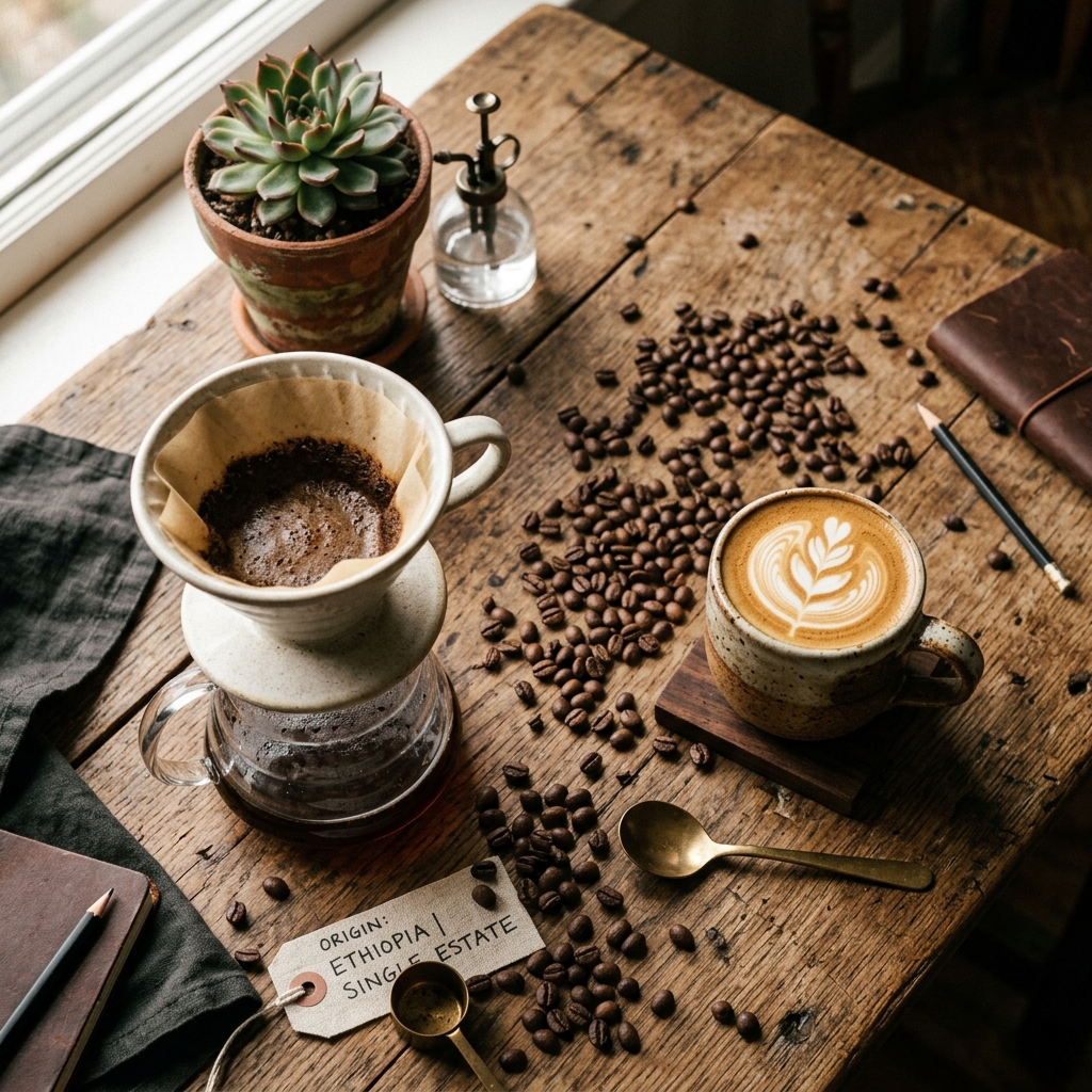 Artisan coffee setup